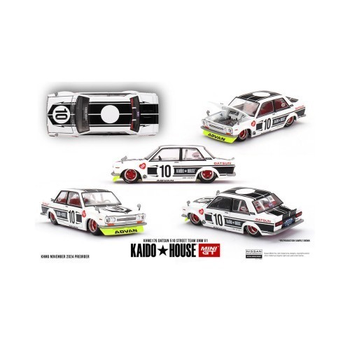 Mini GT 1/64 KaidoHouse Datsun 510 Street Team XMM V1 KHMG176