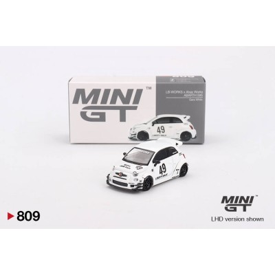 Mini GT 1/64 LB-WORKS x Abas Works ABARTH 595 Gara White MGT00809