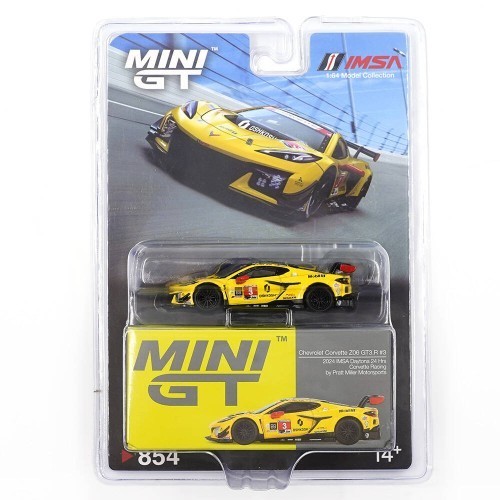 Mini GT 1/64 Chevrolet Corvette Z06 GT3.R #3 Corvette Racing by Pratt Miller Motorsports 2024 IMSA Daytona 24 Hrs - Blister Paket MGT00854-BL