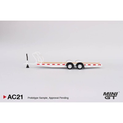 Mini GT 1/64 Car Hauler Trailer White MGTAC21