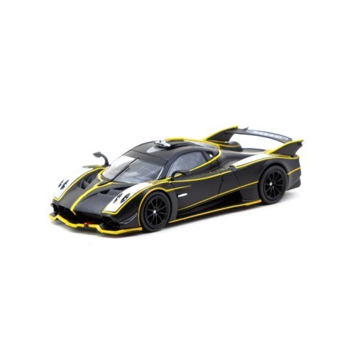 Tarmac Works 1/64 Pagani Huayra R Matt Black / Silver - GLOBAL64 T64G-TL035-MBS