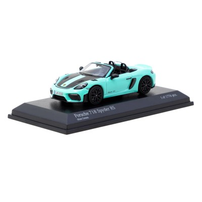 Minichamps X Tarmac Works 1/64 Porsche 718 Spyder RS Mint Green - COLLAB64 T64MC-008-MG